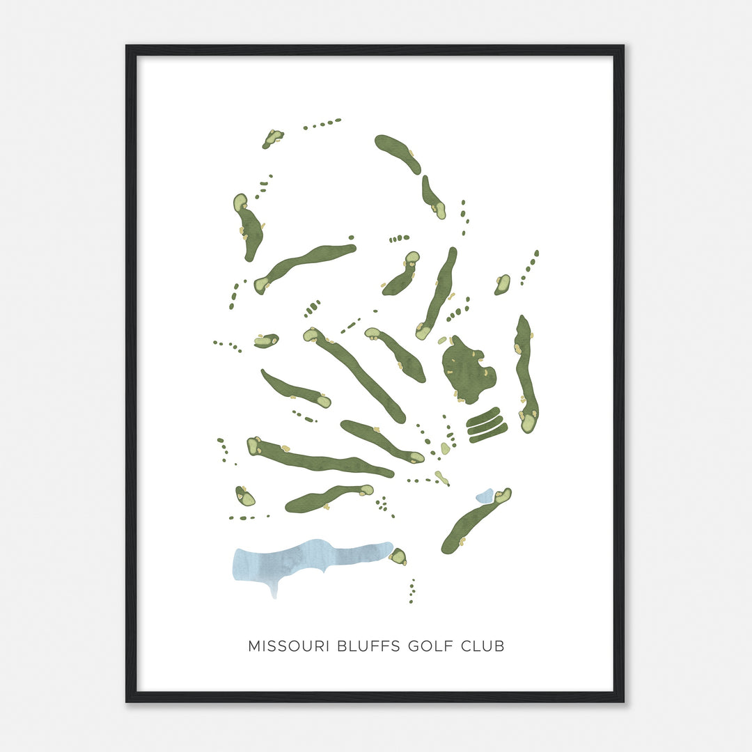 Print of Missouri Bluffs Golf Club Modern Map