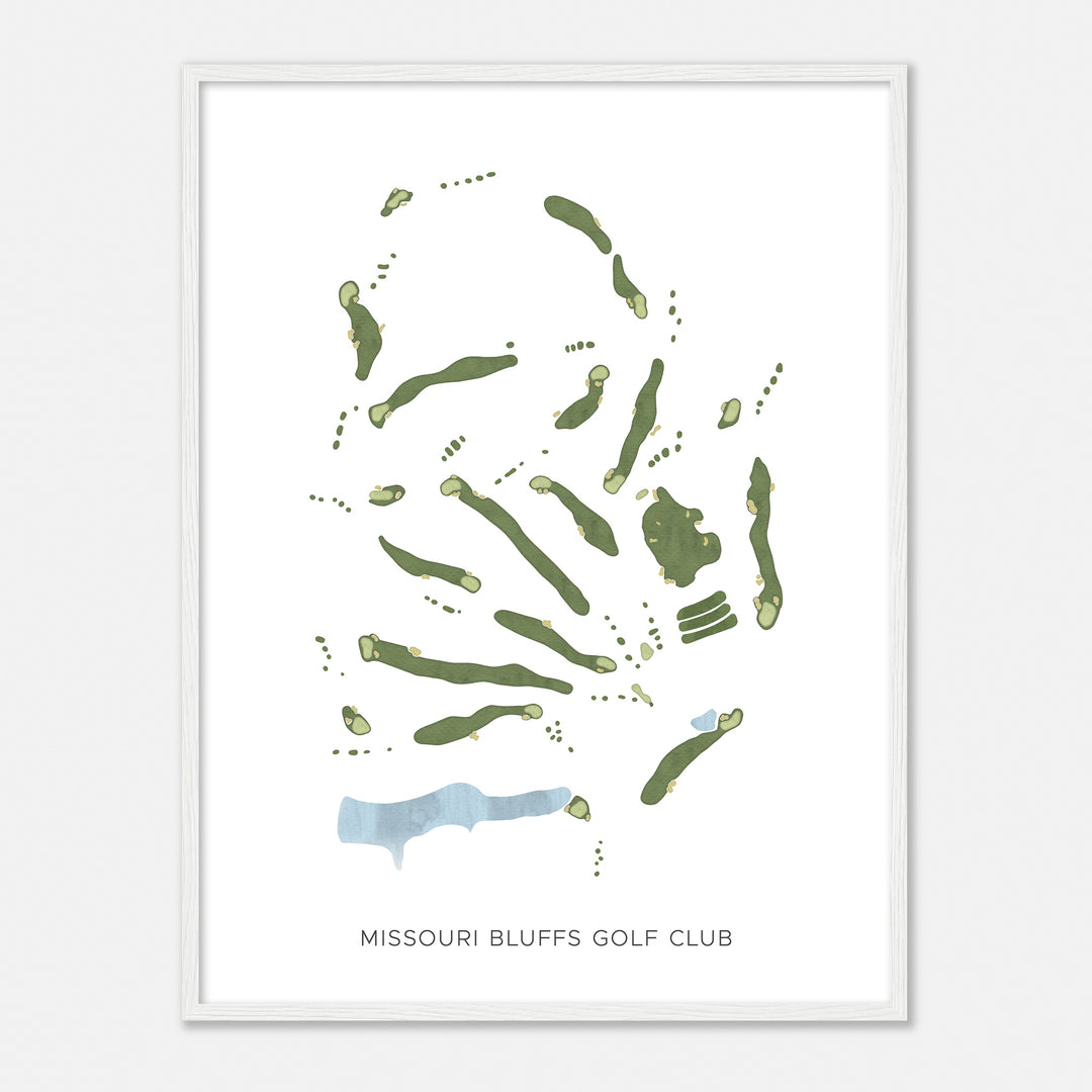 Print of Missouri Bluffs Golf Club Modern Map