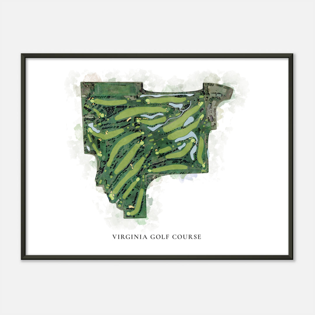 Print of Virginia Golf Course Classic Map