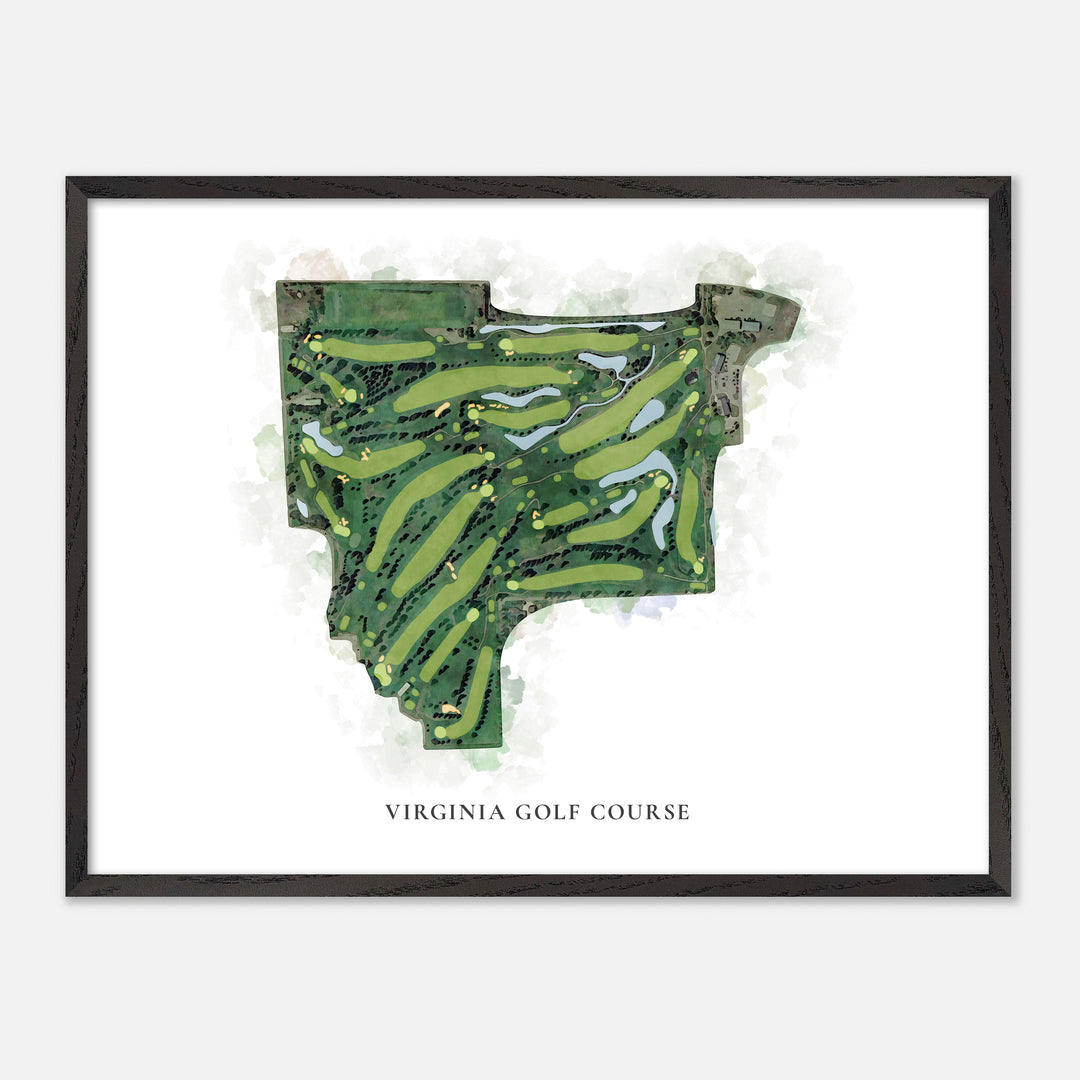 Print of Virginia Golf Course Classic Map