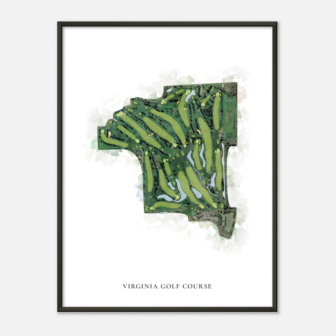 Print of Virginia Golf Course Classic Map