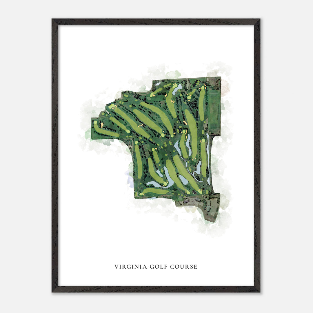 Print of Virginia Golf Course Classic Map