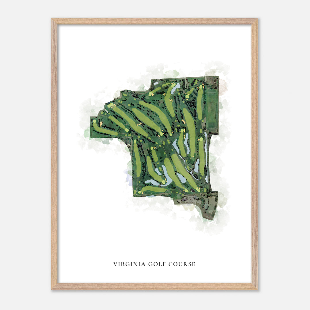 Print of Virginia Golf Course Classic Map