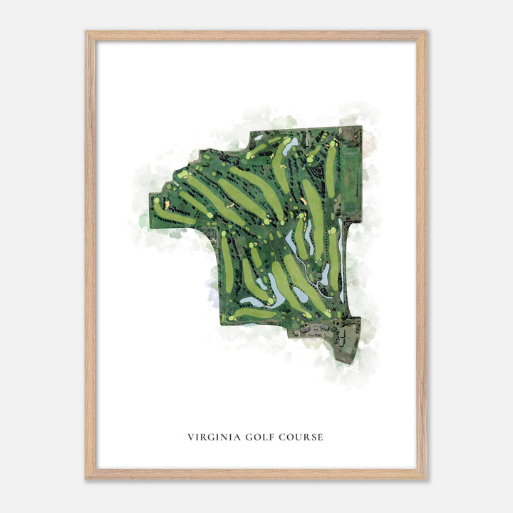 Print of Virginia Golf Course Classic Map