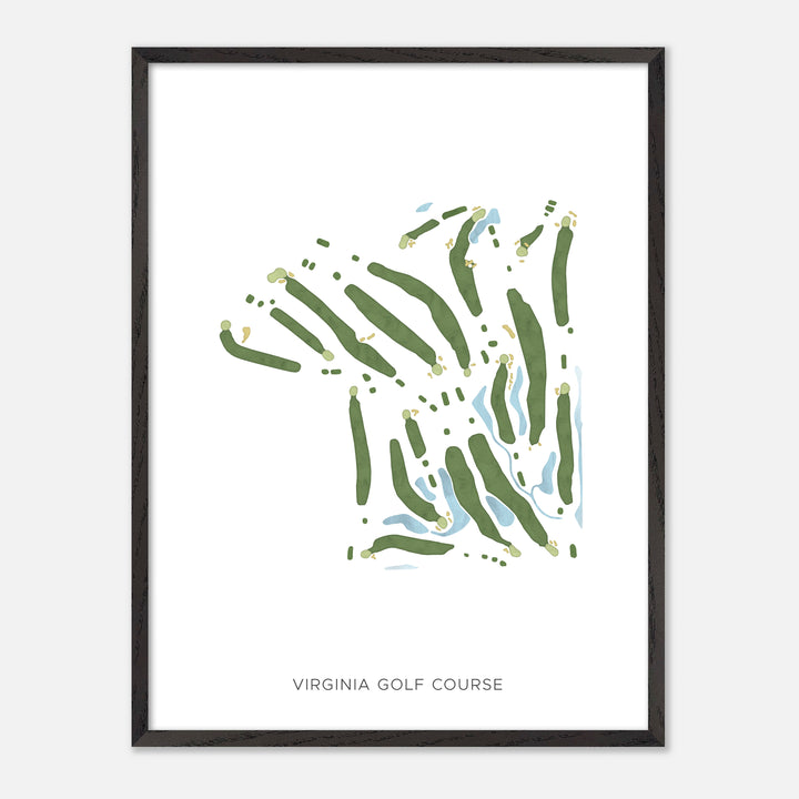 Print of Virginia Golf Course Modern Map