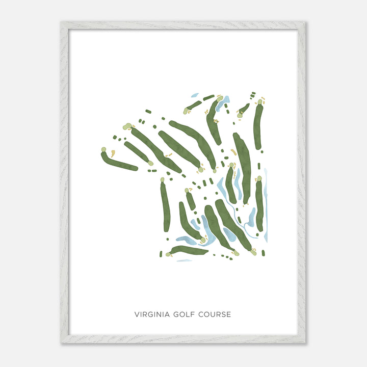 Print of Virginia Golf Course Modern Map