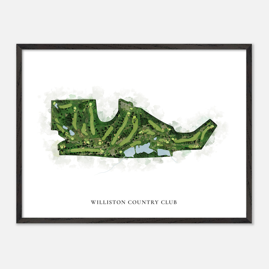 Print of Williston Country Club Classic Map