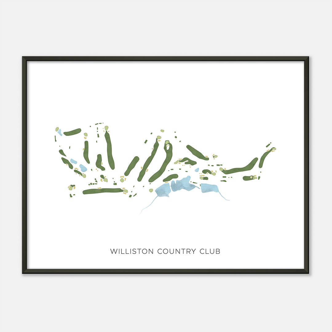 Print of Williston Country Club Modern Map