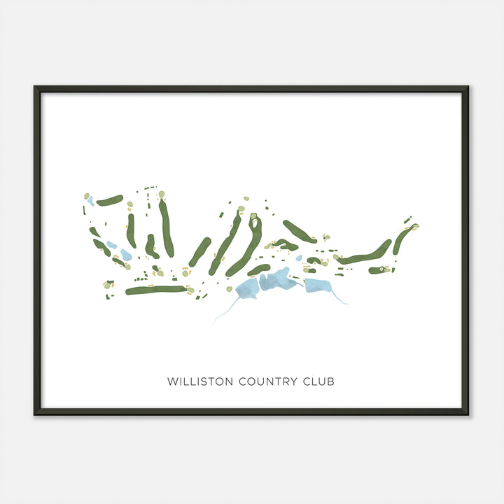 Print of Williston Country Club Modern Map