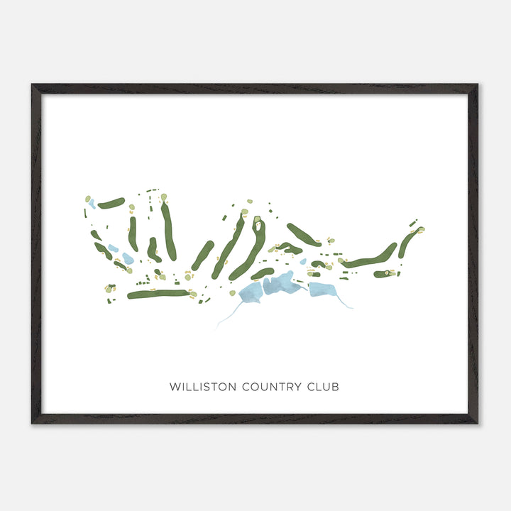 Print of Williston Country Club Modern Map