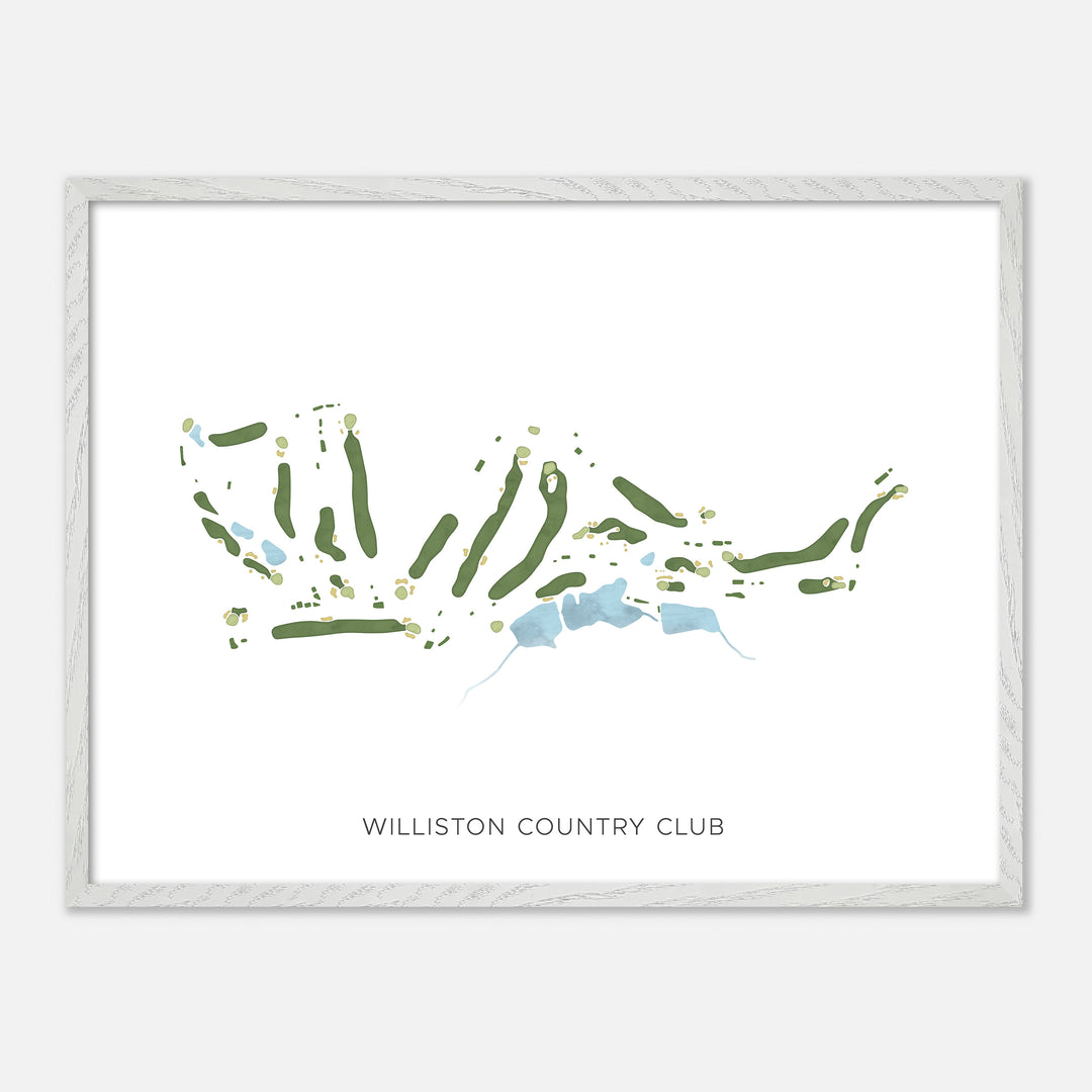 Print of Williston Country Club Modern Map