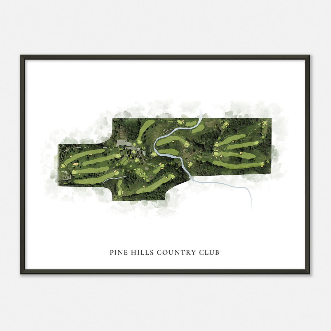 Print of Pine Hills Country Club Classic Map