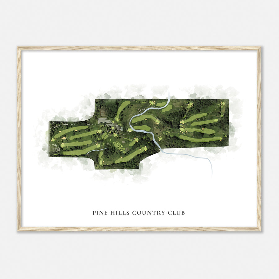 Print of Pine Hills Country Club Classic Map