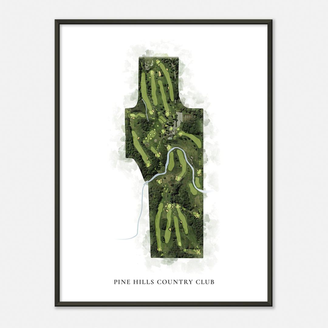 Print of Pine Hills Country Club Classic Map