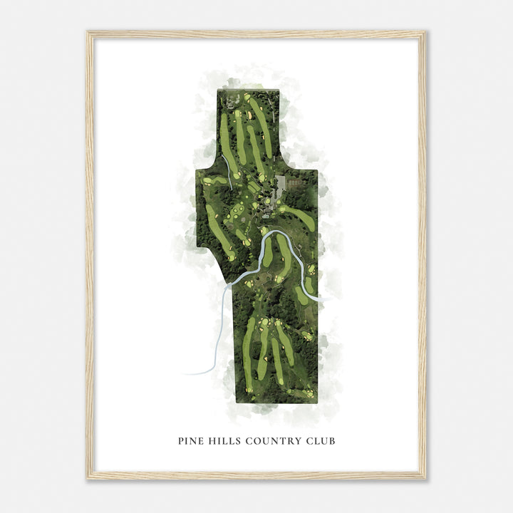 Print of Pine Hills Country Club Classic Map