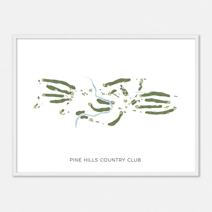 Print of Pine Hills Country Club Modern Map
