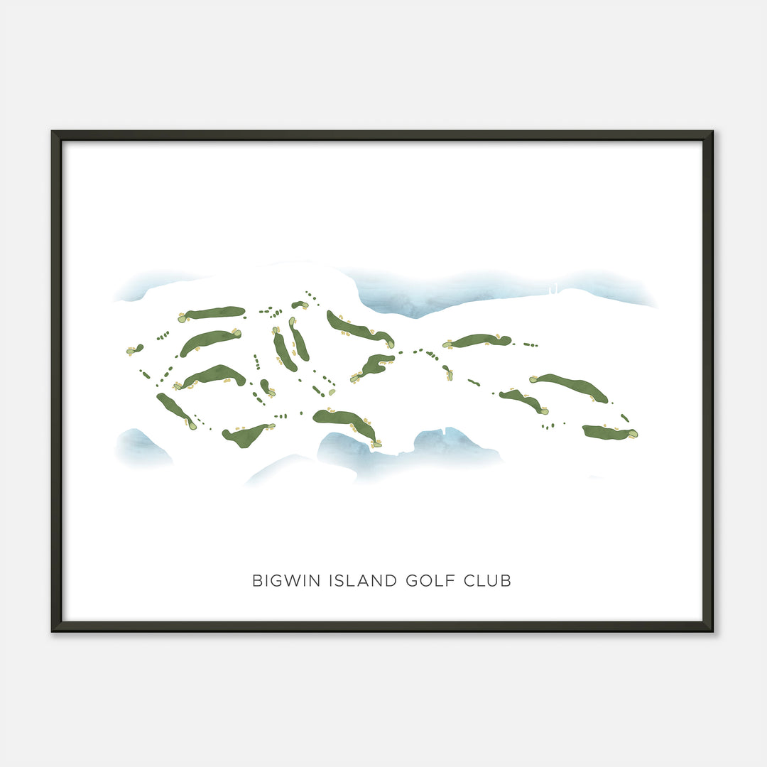 Print of Bigwin Island Golf Club Modern Map
