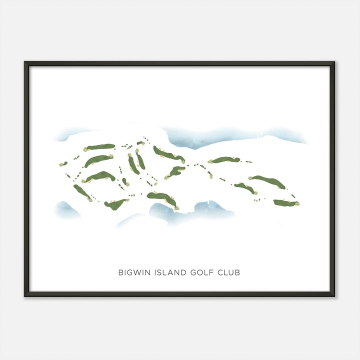 Print of Bigwin Island Golf Club Modern Map