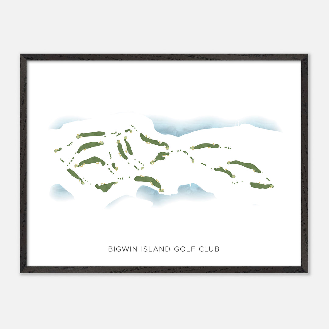Print of Bigwin Island Golf Club Modern Map