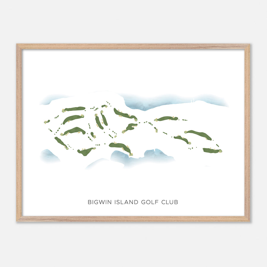 Print of Bigwin Island Golf Club Modern Map