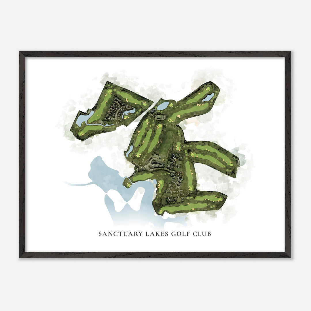 Print of Sanctuary Lakes Golf Club Classic Map