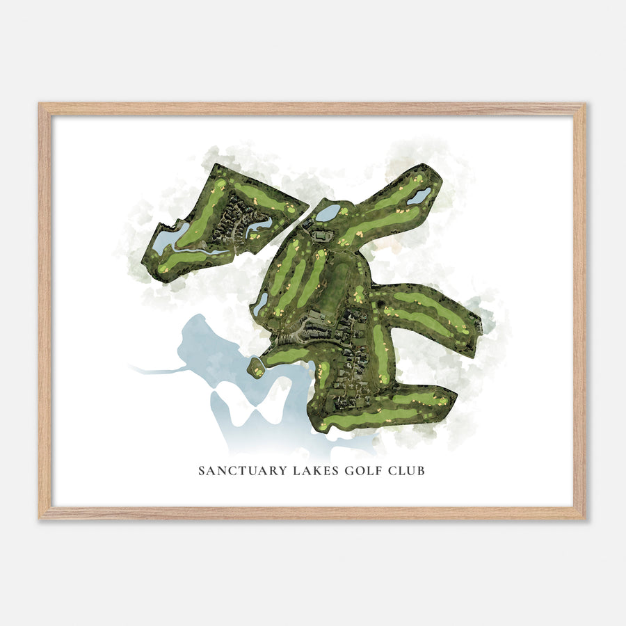 Print of Sanctuary Lakes Golf Club Classic Map