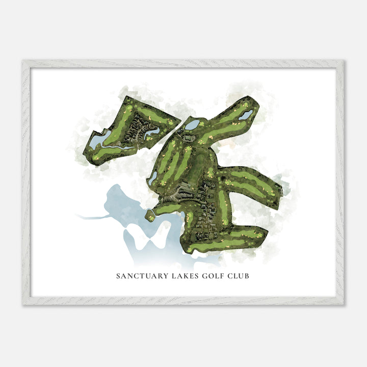 Print of Sanctuary Lakes Golf Club Classic Map