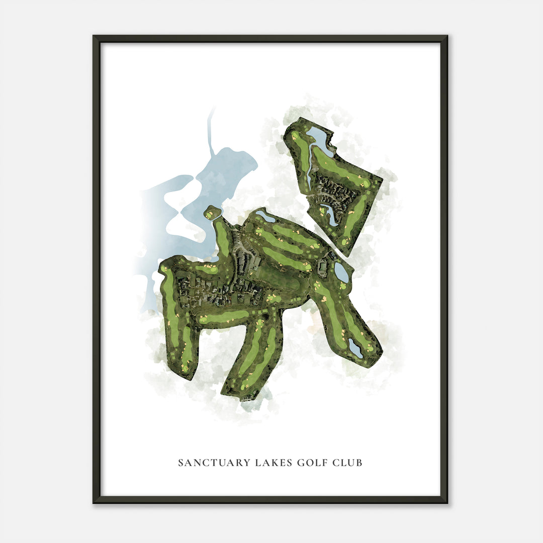 Print of Sanctuary Lakes Golf Club Classic Map