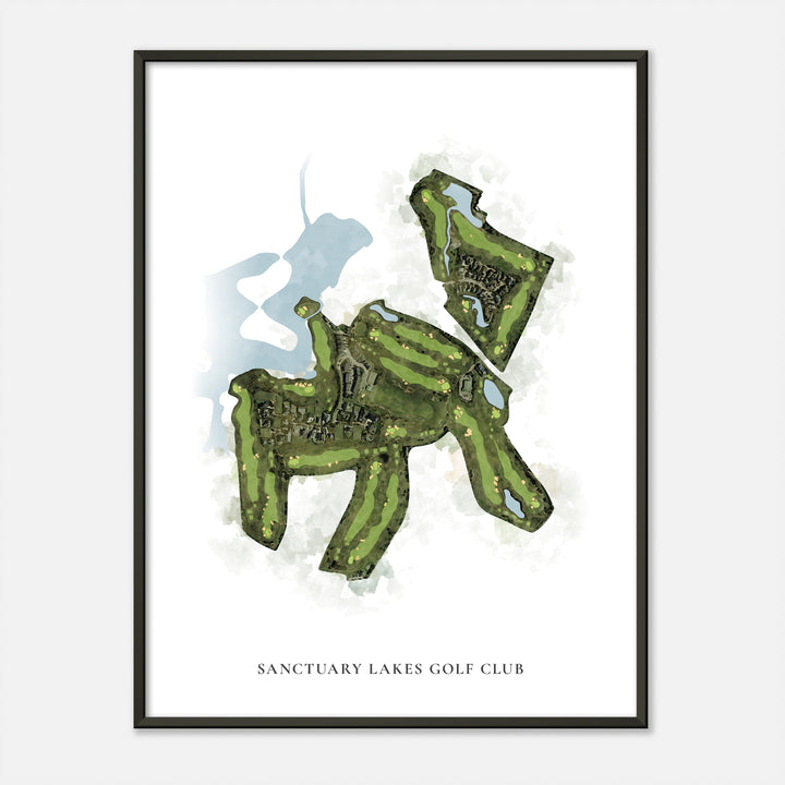 Print of Sanctuary Lakes Golf Club Classic Map
