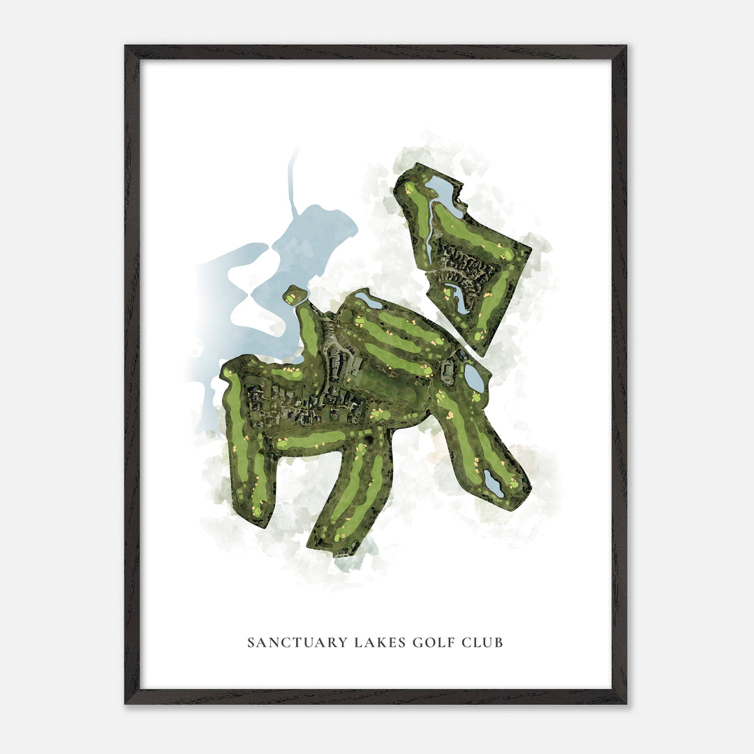 Print of Sanctuary Lakes Golf Club Classic Map