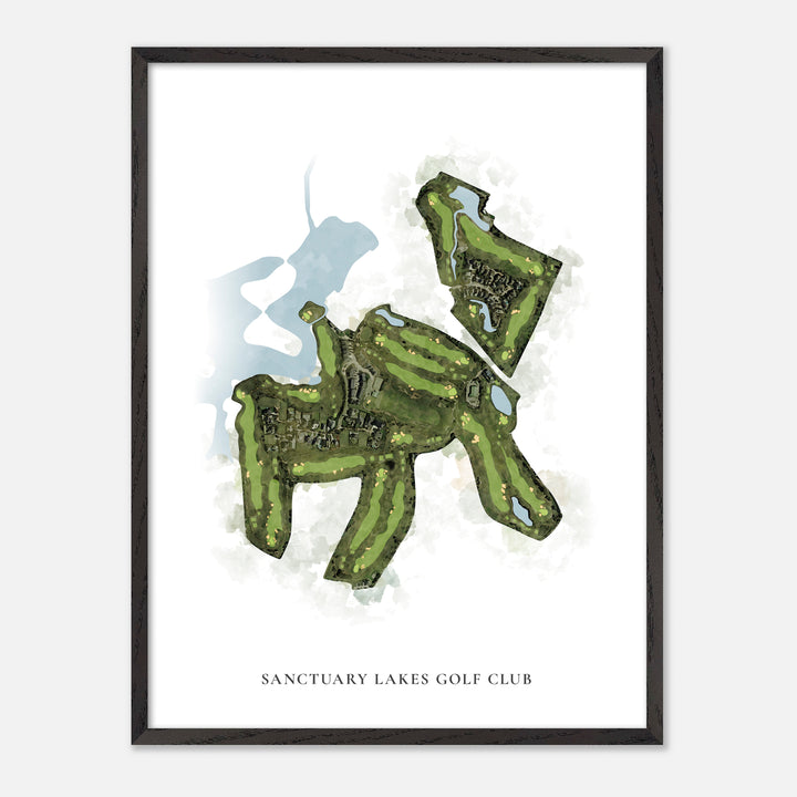 Print of Sanctuary Lakes Golf Club Classic Map