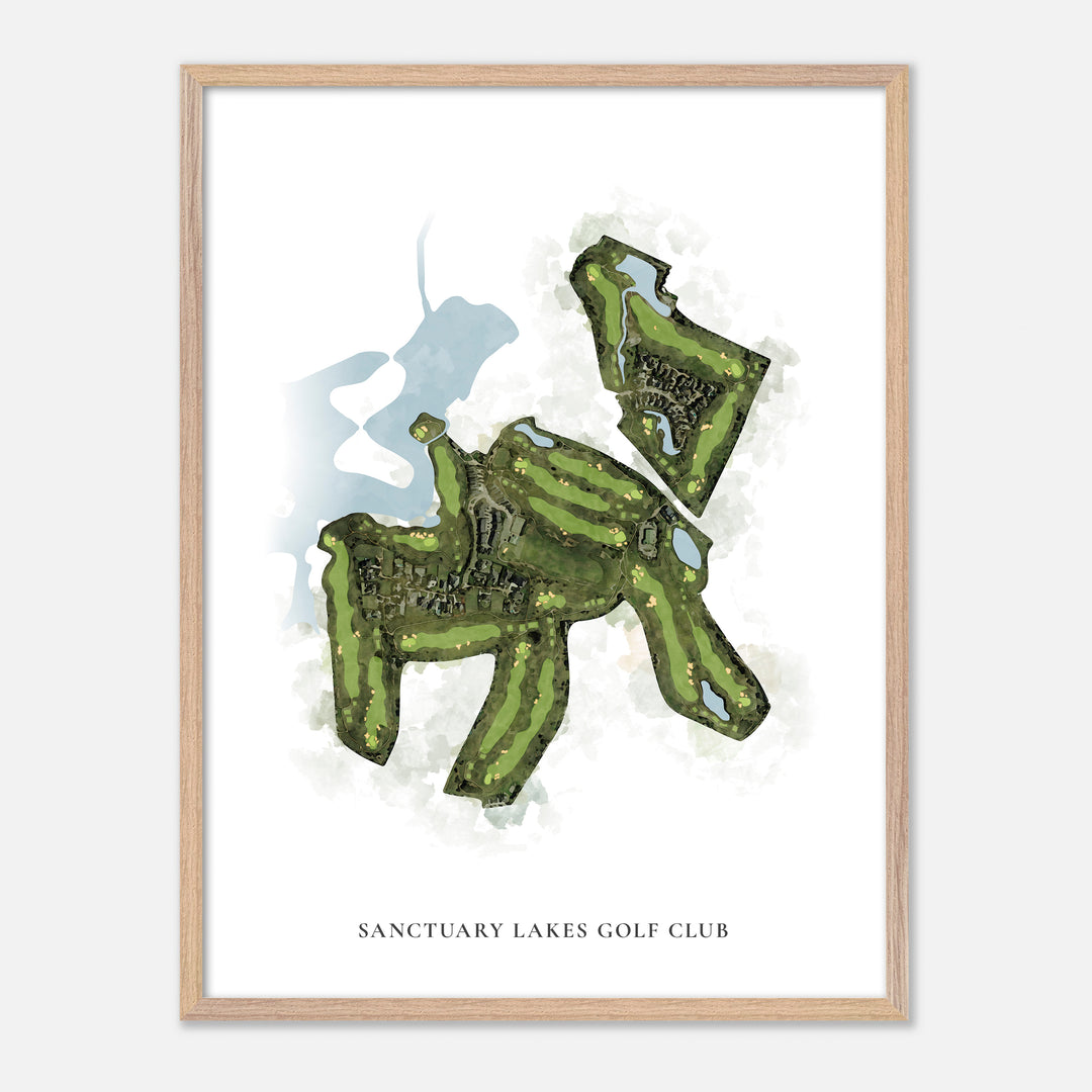 Print of Sanctuary Lakes Golf Club Classic Map