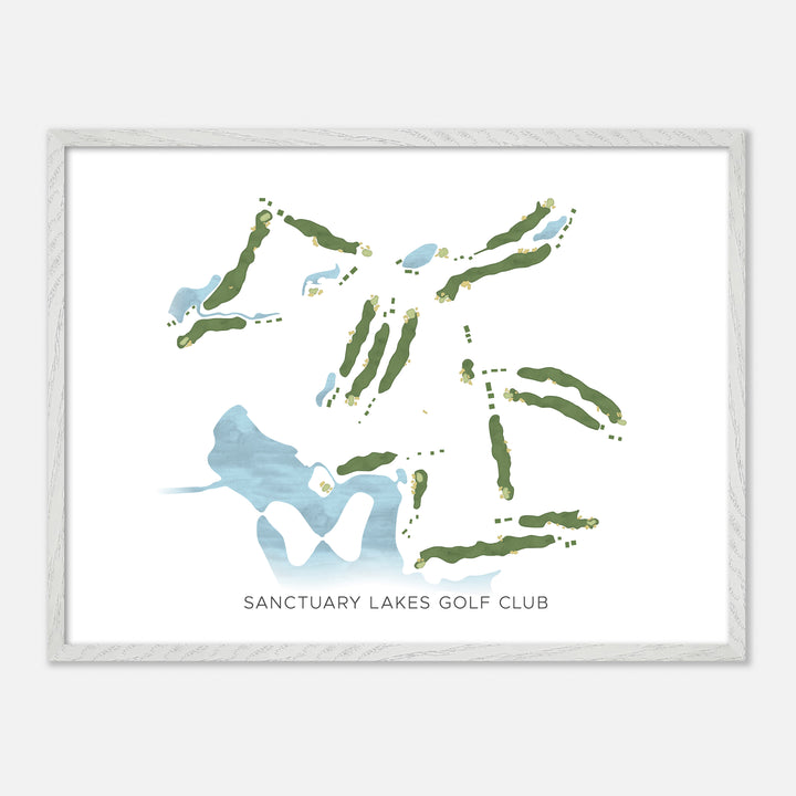 Print of Sanctuary Lakes Golf Club Modern Map