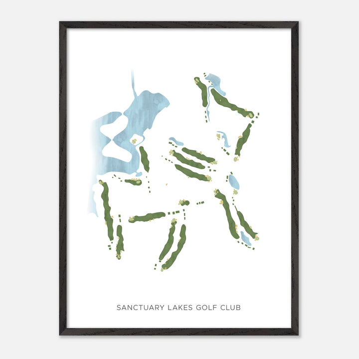 Print of Sanctuary Lakes Golf Club Modern Map