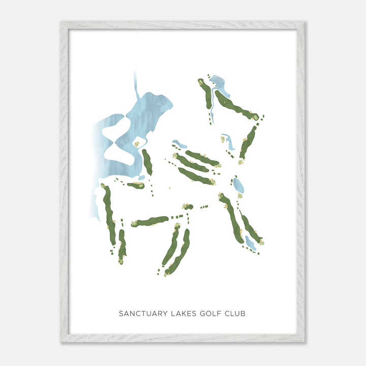 Print of Sanctuary Lakes Golf Club Modern Map