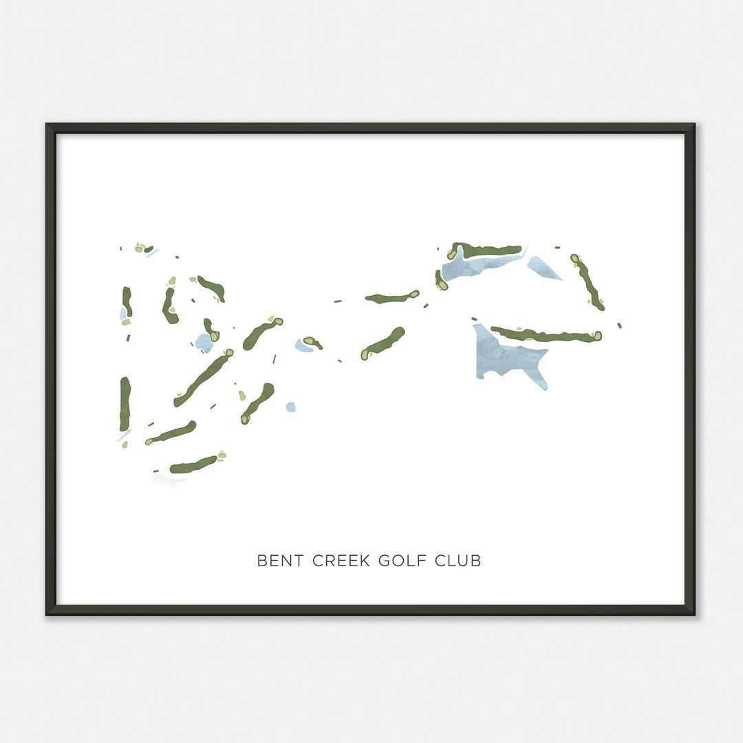 Print of Bent Creek Golf Club Modern Map