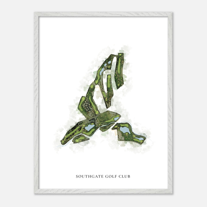 Print of Southgate Golf Club Classic Map