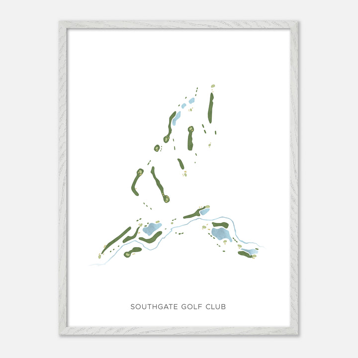 Print of Southgate Golf Club Modern Map