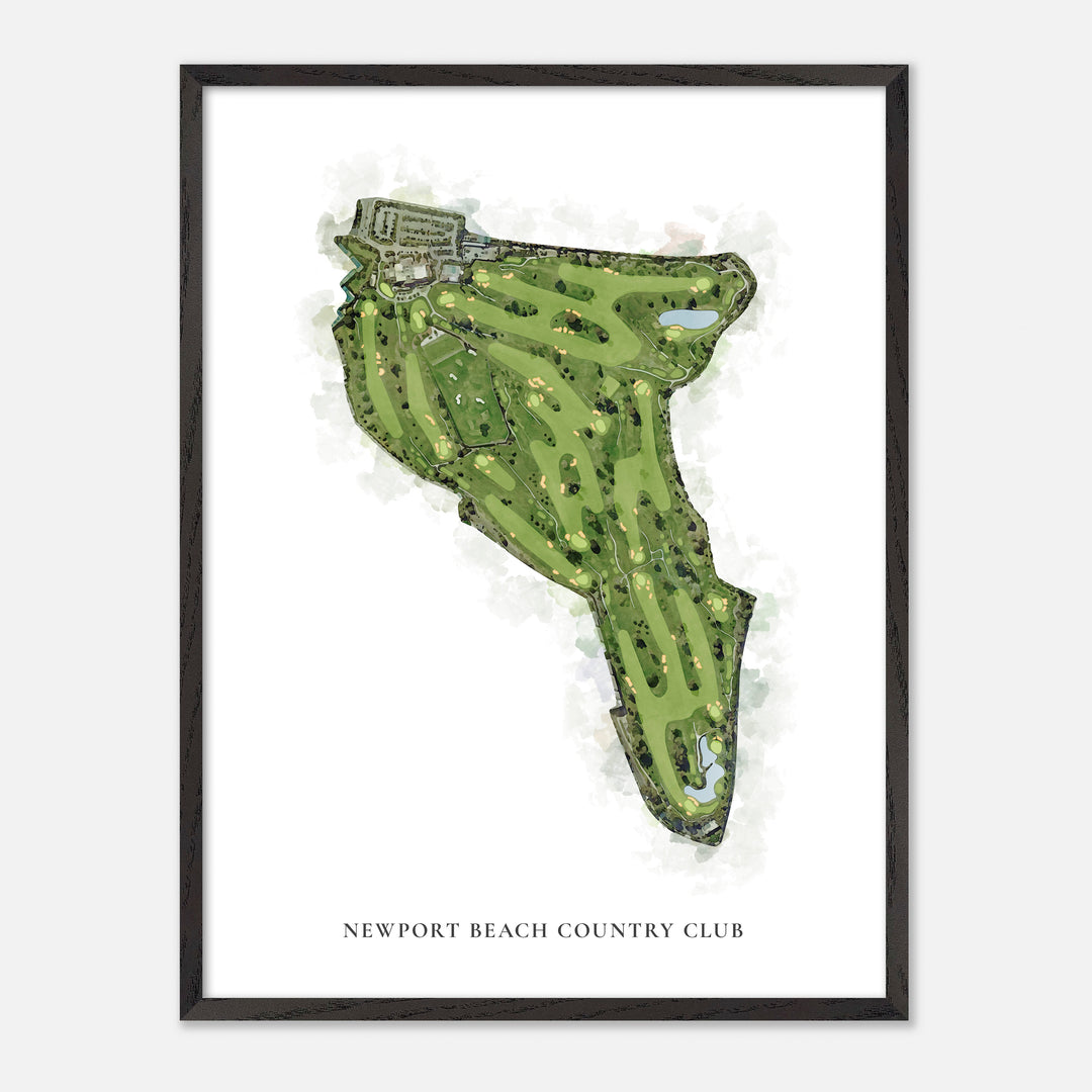 Print of Newport Beach Country Club Classic Map
