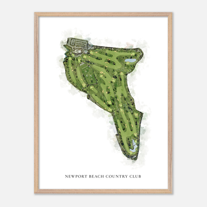 Print of Newport Beach Country Club Classic Map