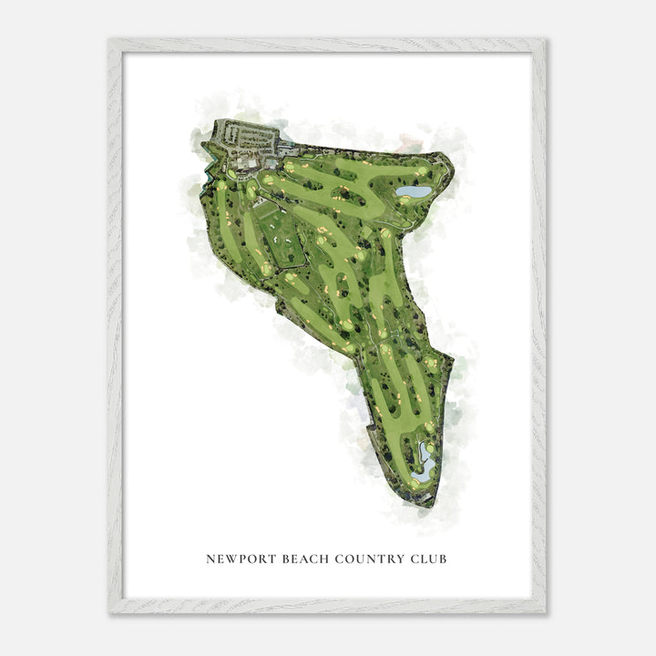 Print of Newport Beach Country Club Classic Map