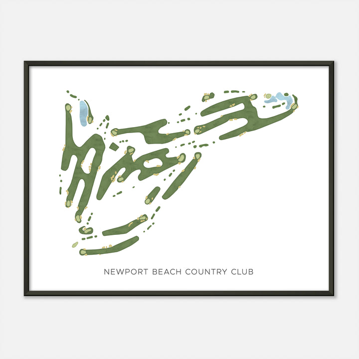 Print of Newport Beach Country Club Modern Map