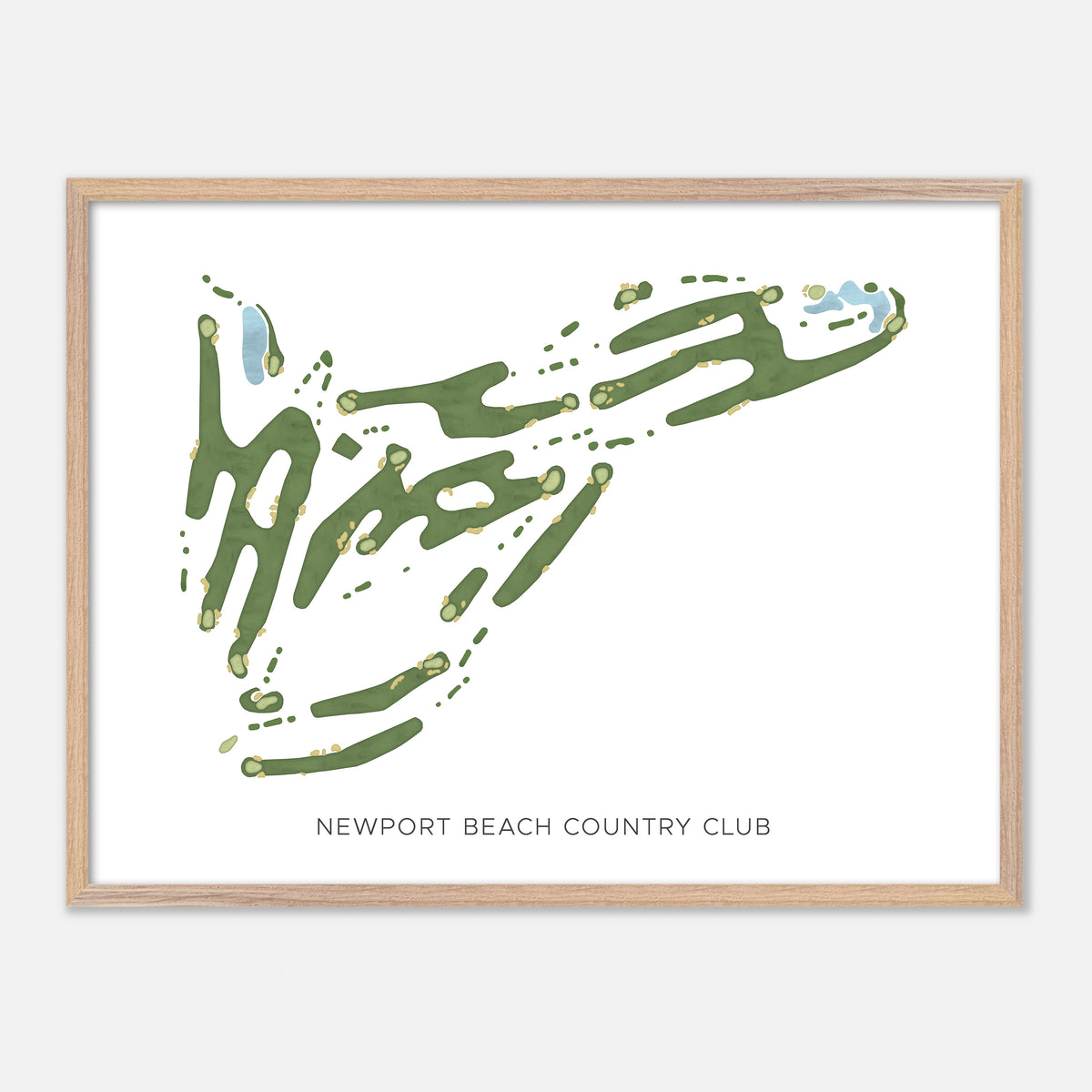 Print of Newport Beach Country Club Modern Map