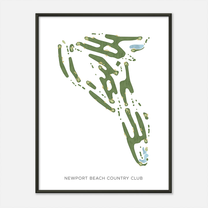 Print of Newport Beach Country Club Modern Map