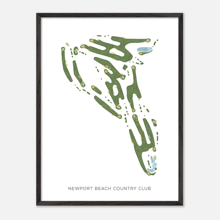 Print of Newport Beach Country Club Modern Map