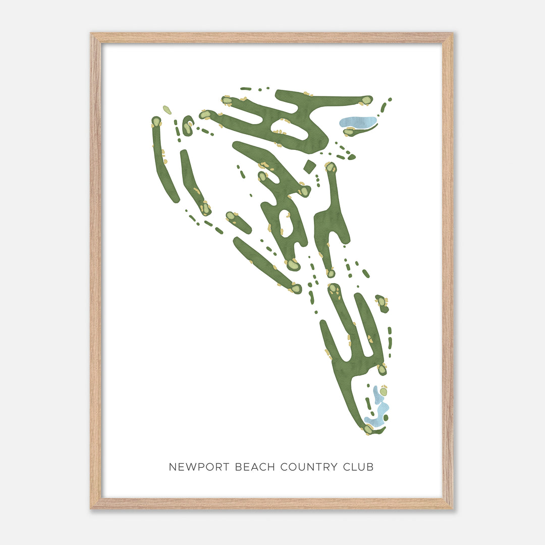 Print of Newport Beach Country Club Modern Map