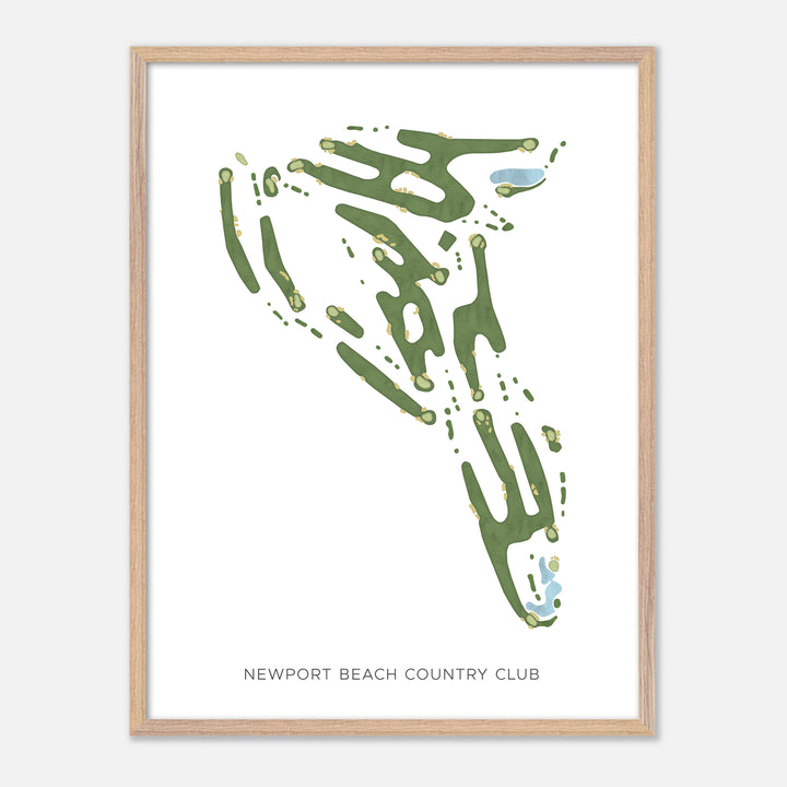 Print of Newport Beach Country Club Modern Map