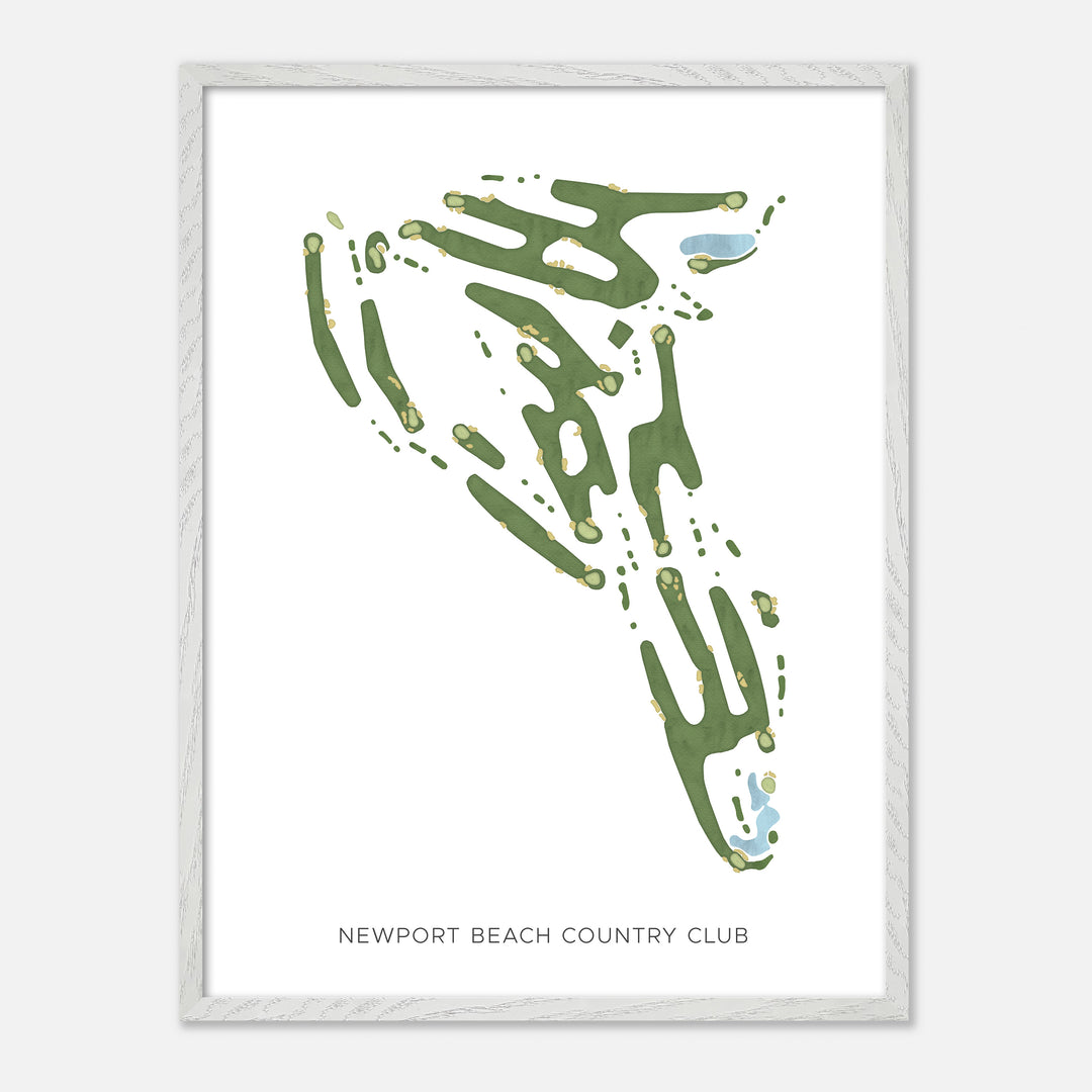 Print of Newport Beach Country Club Modern Map