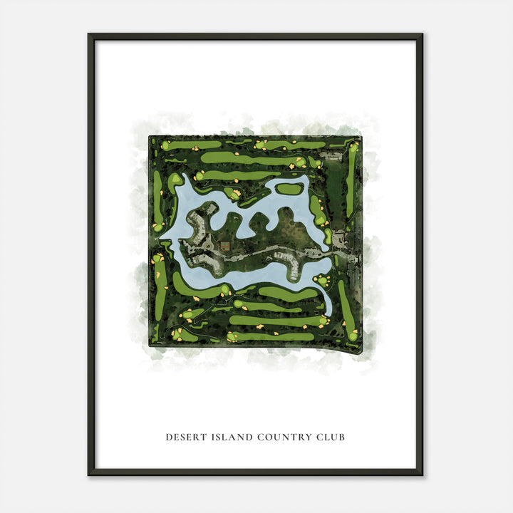 Print of Desert Island Country Club Classic Map
