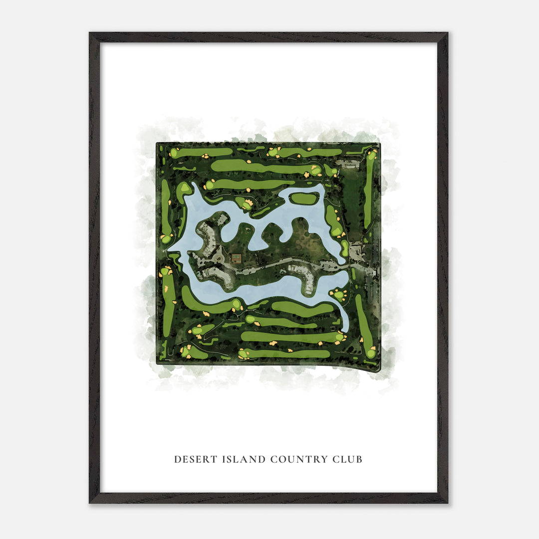 Print of Desert Island Country Club Classic Map